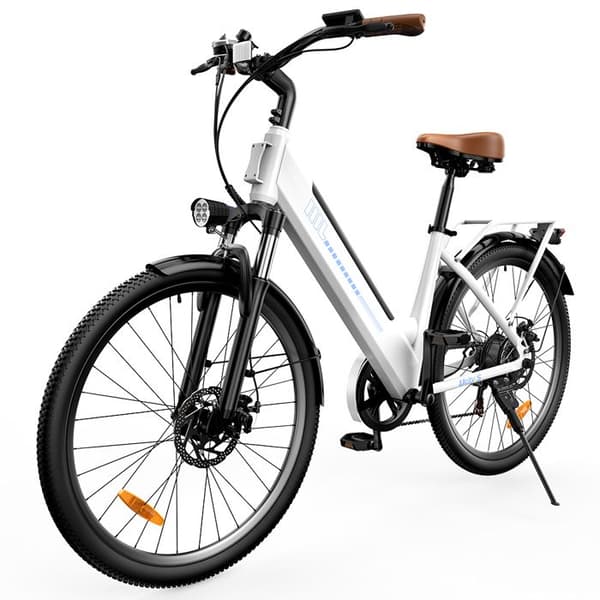 Elcykel iScooter Ucitys, 36V 13Ah, 26” Stad, Appkontroll, Vit