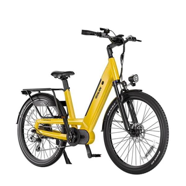 Stads elcykel VITILAN L5 - Moment sensor - Gul
