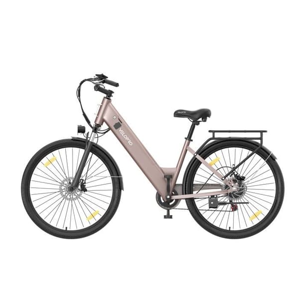 Elcykel Stad Velopro C1, Samsung-batteri & Shimano 7 växlar, Champagne