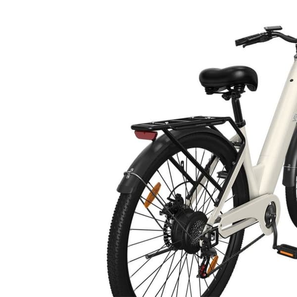 Elcykel Stad Velopro C1, Samsung-batteri & Shimano 7 växlar, Vit