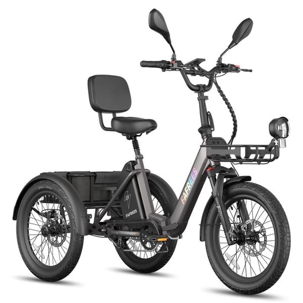 FAFREES F20 Mate II Elektrisk Trehjuling 25Ah, Fällbar, Lång Räckvidd, Svart