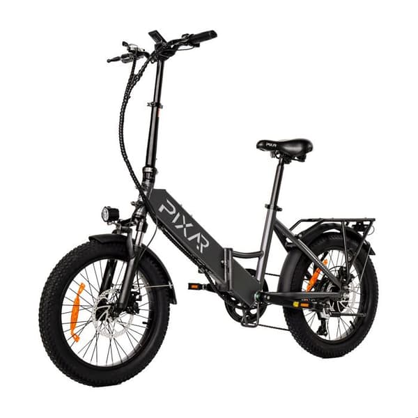 Fällbar elcykel PIXAR WIND1, batteri 48V 10,4Ah, Grå
