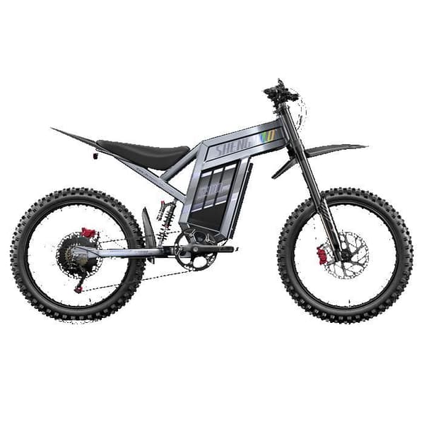 Shengmilo S900 Pro Elcykel för Terräng, 3000W Fullfjädring 60V 35Ah, Grå
