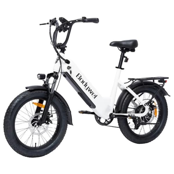 Bodywel F20 elcykel, terräng, hastighet 25 km/h, vit
