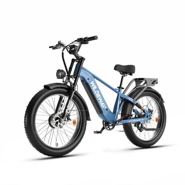 Elcykel Fat Bike Dubbel Motorisering med Moment Sensor WILDEWAY Soared-Max, Blå