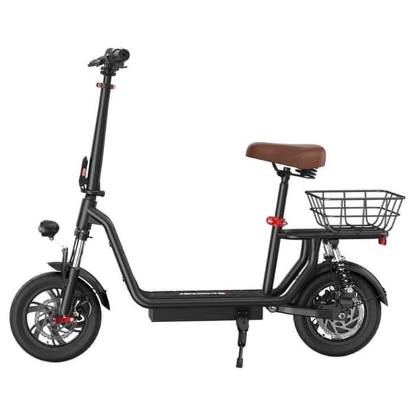 El-scooter - i12, hastighet 25 km/h, Svart