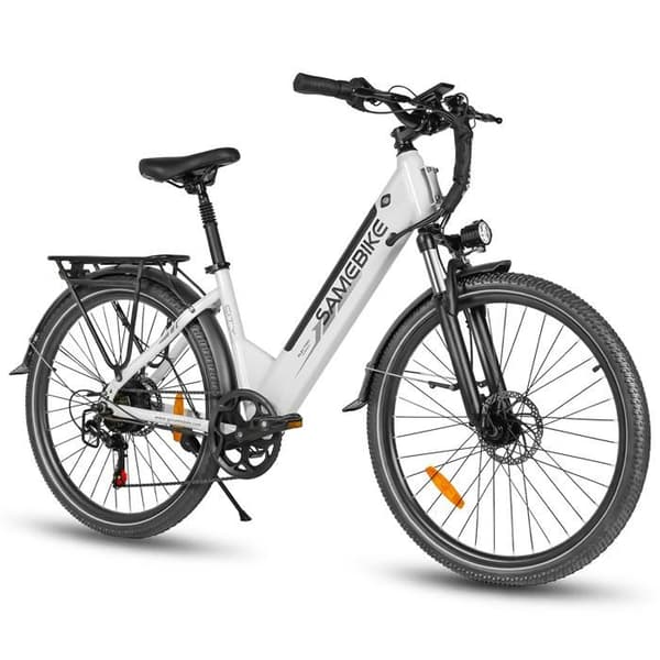 Stads elcykel SAMEBIKE RS-A01 Pro-T, 36 V 15 Ah, vit