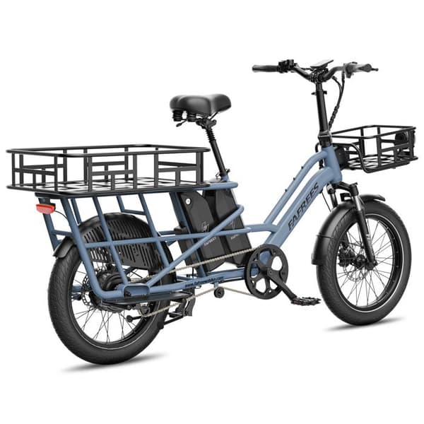 Fafrees FF20 CUV lastcykel med eldrift, dubbelbatteri, blå