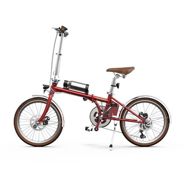 Fällbar Elcykel ONESPORT OT02 Pro, Moment Sensor, 25 km/h Stad, Röd