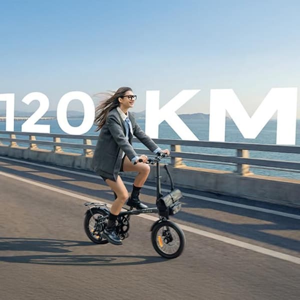 ENGWE ZIP Elcykel Fällbar Lätt 16", 250W, moment sensor, Grå