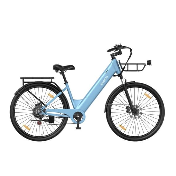 Stads elcykel Velopro C1PRO 250 W, 36 V 18 Ah, himmelsblå