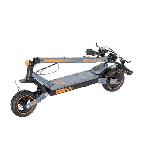 IWAFO IS2PRO, hopfällbar el-scooter, terräng, svart