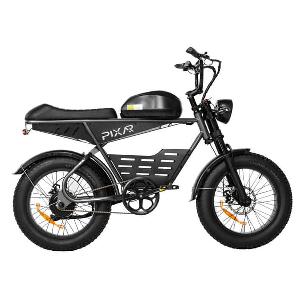 Elcykel PIXAR SuperV, motorcykelstil, Grå