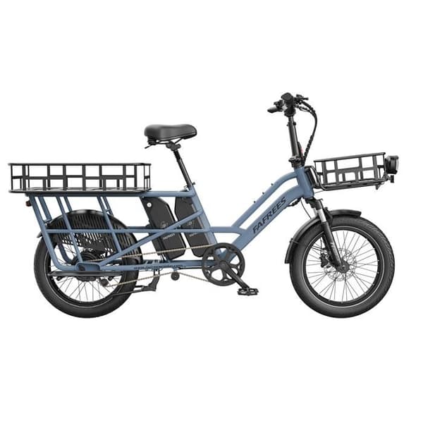 Fafrees FF20 CUV lastcykel med eldrift, dubbelbatteri, blå