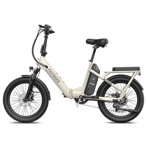 Fällbar Elcykel 20" FAFREES F20 Flex, 36V 25Ah, Moment Sensor, Lång Räckvidd, Beige