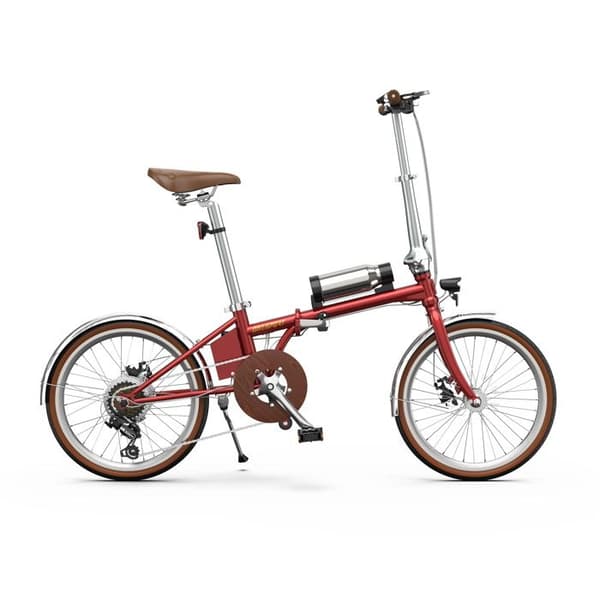 Fällbar Elcykel ONESPORT OT02 Pro, Moment Sensor, 25 km/h Stad, Röd
