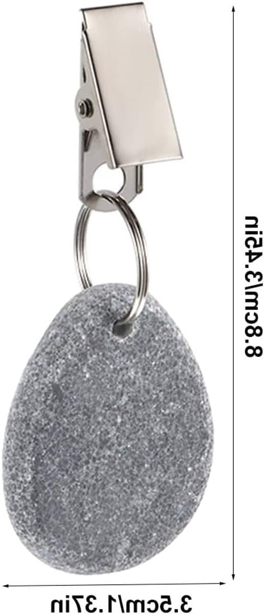 Dugvægte med clips i rustfrit stål til udendørs brug, havefester, bryllupper og picnics - grå dråbeformede designs