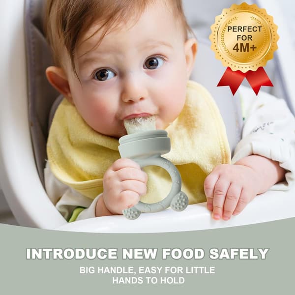 Silikone erstatningspose Baby sut Frugtmadføder - Haakaa/NatureBond/POIKSHARK/WeeSprout - Frugtføder erstatningssut (L