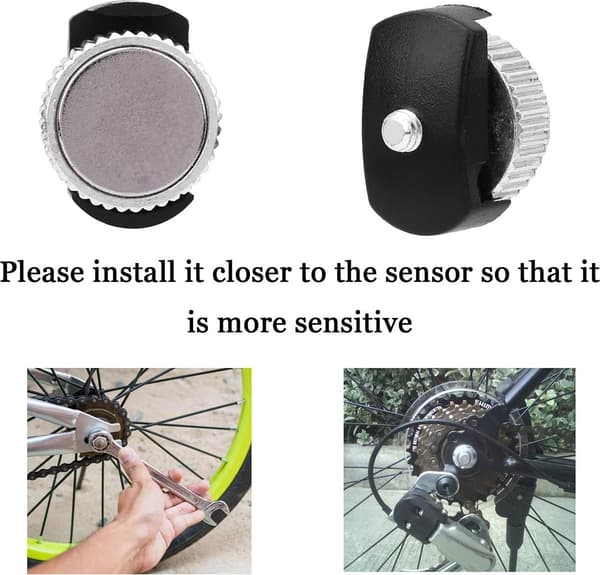2 stk. universal cykelcomputermagnet til kilometertællersensor