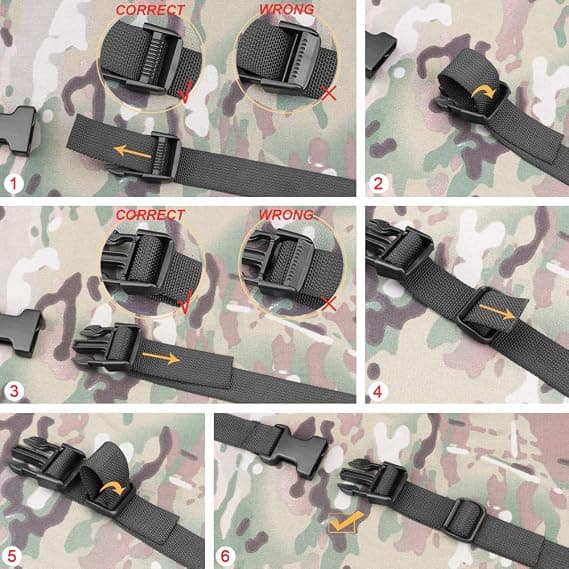 Packrem 2,5 cm * 2,5 m med spänne, justerbart midjebälte
