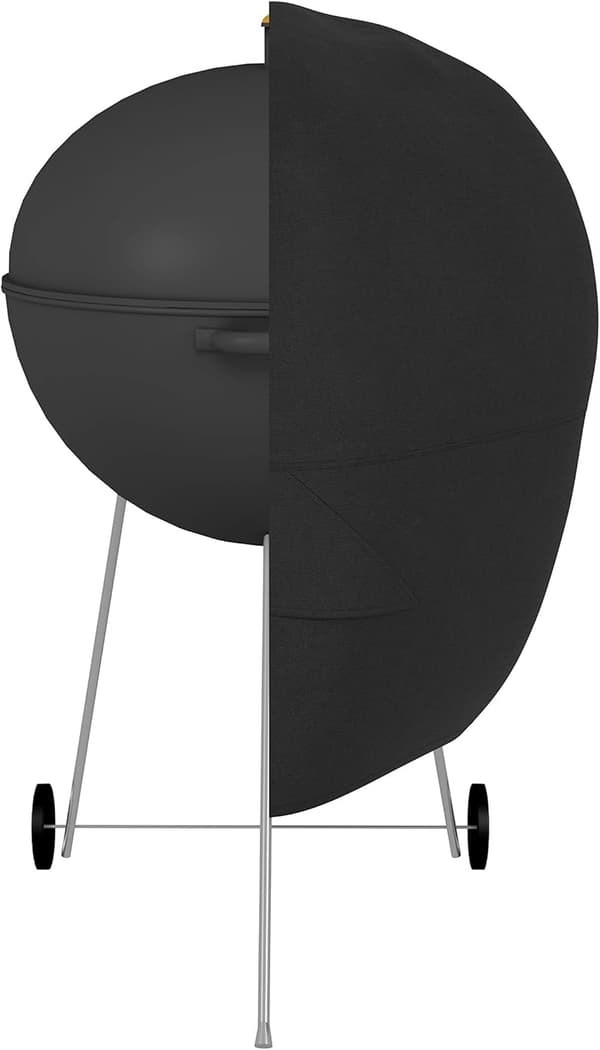 Låg til rund kulgrill, sort