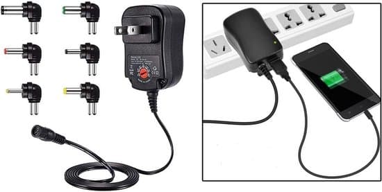 stykker - universaladapteradapter 12 voltadapter 1 til 12 voltadapter 9 voltadapter 6v - strømadapter usb - Sort - Sort