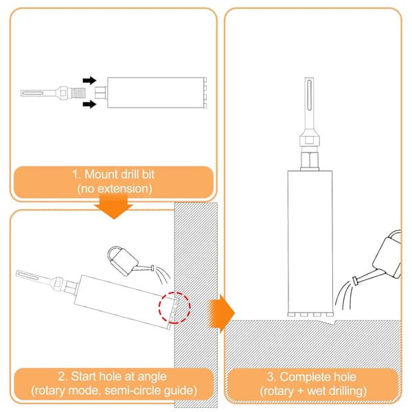 Velegnet til 1-1/4'' UNC gevindkernebor til SDS Plus adapter