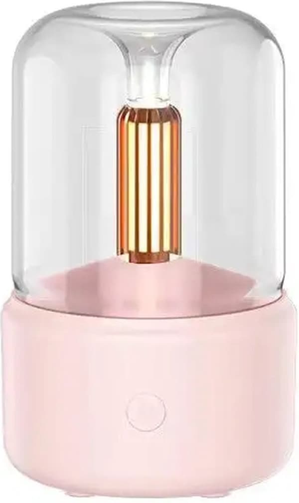 Aromadiffuser Pink. Æterisk Olie Atomizer - Luftfugter - Industriel Design - Diffuser Lampe - Diffuser med Lampe - Stemningsfuld LED Belysning