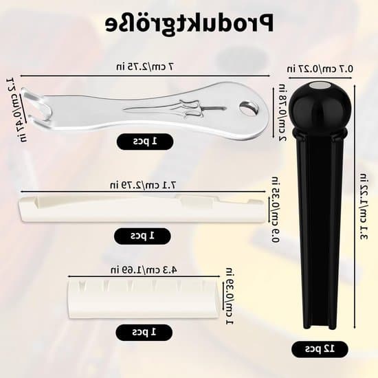 12 st Akustisk Gitarr Stallpinnar med 2 Gitarr Sadelmuttrar och 1 Stycke Stallpinne Dragare - Gitarr Stallpennor - Gitarr Tillbehör - 12 st - 1 Stycke