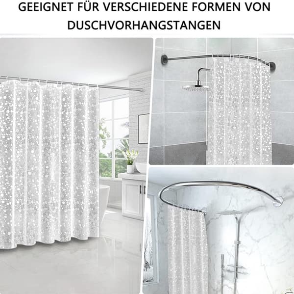 Duschdraperi-Transparent-Vattentätt-Badrum-Bredd-180cm