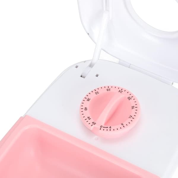 Automatisk katte-/hundefoderautomat - 48-timers timer - Automatisk kattefoderautomat - Elektrisk foderautomat - 1 måltid - Vådt og tørt foder - Pink