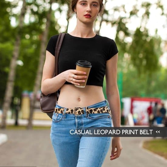 Damebælte - Leopardprint - Outfit Tilbehør - Holdbart PU Materiale - 105 x 2.3 cm - Brun