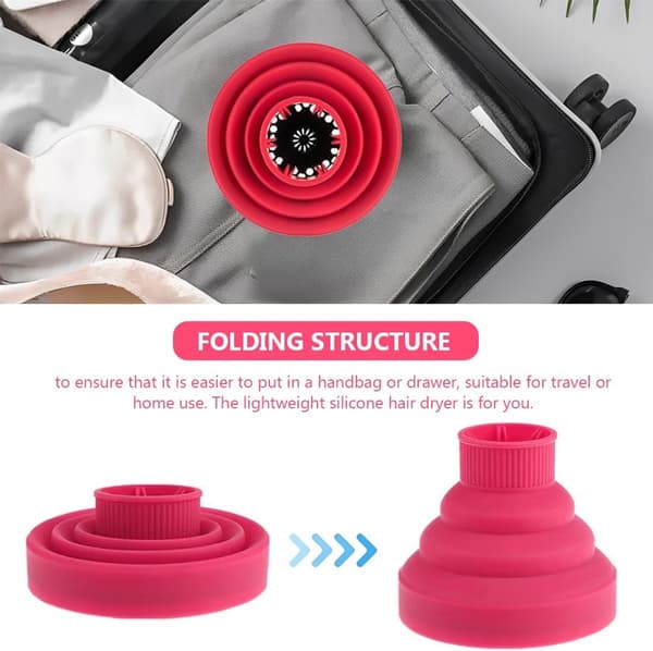 Diffuser-tilbehør - Universal hårtørrer krøllebørste - Multistyler - Pink