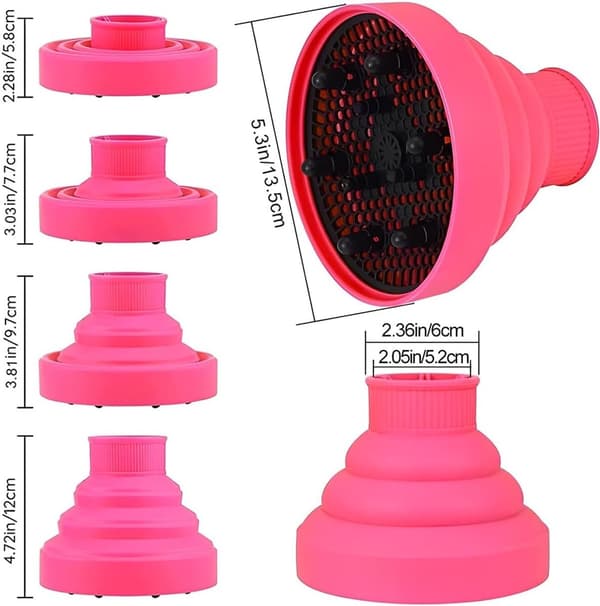Diffuser-tilbehør - Universal hårtørrer krøllebørste - Multistyler - Pink