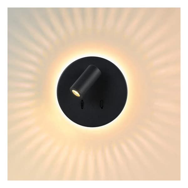 LED-seinävalaisin, musta