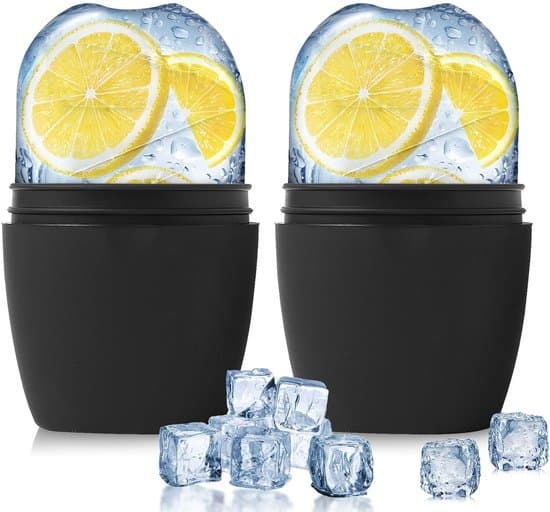 Pieces Face Ice Roller - Ansigtsisroller - Isroller - Silikone - Gua Sha - Iskonditionering - Ansigtsisning - Ansigtsiskonditionering - Sort