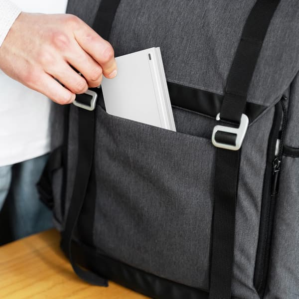 Mini hopfällbart Bluetooth-tangentbord – bärbart, Mac, iPad, Android, Windows och iOS (vitt), ultratunt aluminium, resevänligt för iPhone