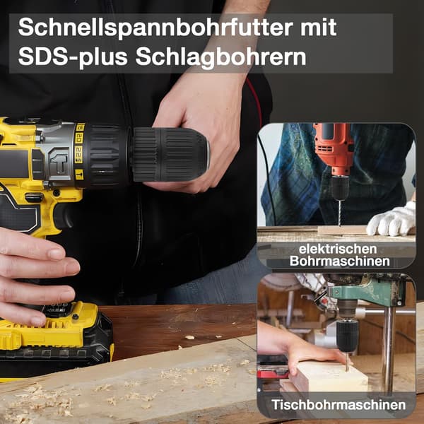 13 mm nyckellös borrchuck med SDS-adapter