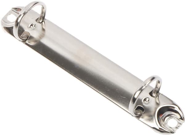 10 Stykker - Bindemiddel - Med 2 huller - Ringbindsmekanisme - Metalclips - Løse ringbindsringe - Sølv - Sølv - 12*2.5cm - 10 Stykker