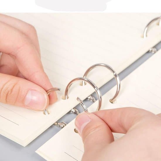50 stk. - bogbindsringe - store bogbindsringe - bogringe - bogbinder - bogbinding - bogbinderring - til flashcards - 50 stk.