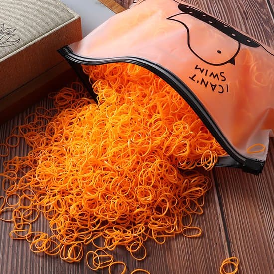2000 mini elastiska hårband, pannband, flätade pannband, brudpannband, orange
