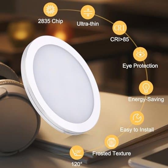 LED-vitrinbelysning 4-delat set för under- och väggmontering