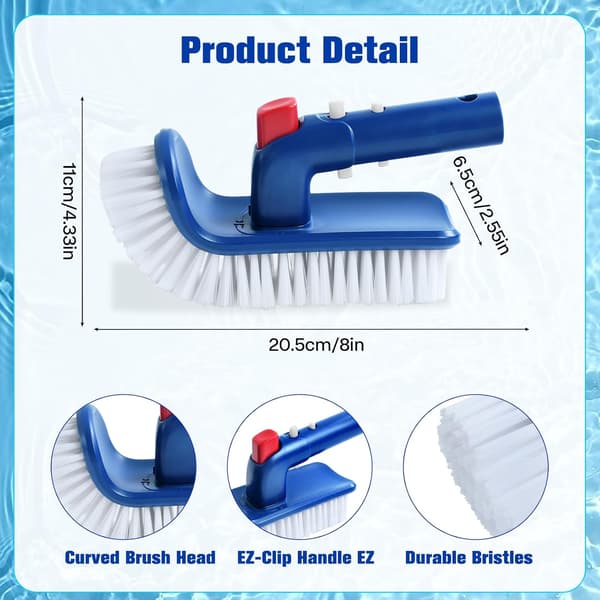 Rensebørstehoved til pool, spa, boblebad og badeværelse