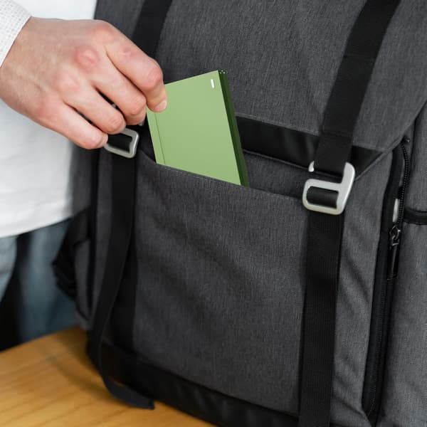 Mini hopfällbart Bluetooth-tangentbord – bärbart, Mac, iPad, Android, Windows och iOS (grönt), ultratunt aluminium, resevänligt för iPhone
