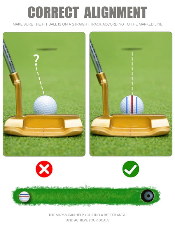 3-pack golfbollsmarkörer, markörer, golfutrustning