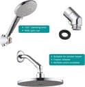Handduschadapter vinklad del - 135 grader - silver