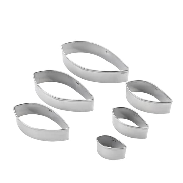 Slät oval kakform i silver