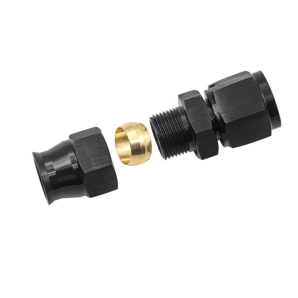 Stykker AN6 til 5/16\" Adapter, Brændstofslangefitting, Sort