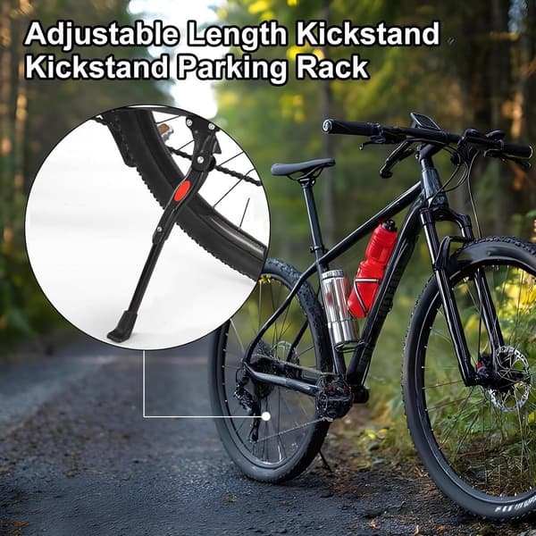 Vikbart cykelställ - Mountainbikestöd - Stabilisator - Halkfritt grepp - Justerbart - Svart