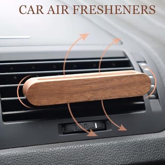 Bilduftfrisker, højkvalitets valnøddetræ, elegant bilduftdispenser for køreglæde og velvære, biltilbehør interiør ventilator diffuser
